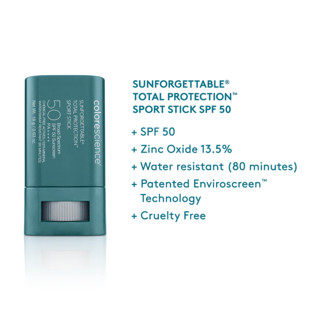Sunforgettable Sport Stick SPF 50 applied on skin