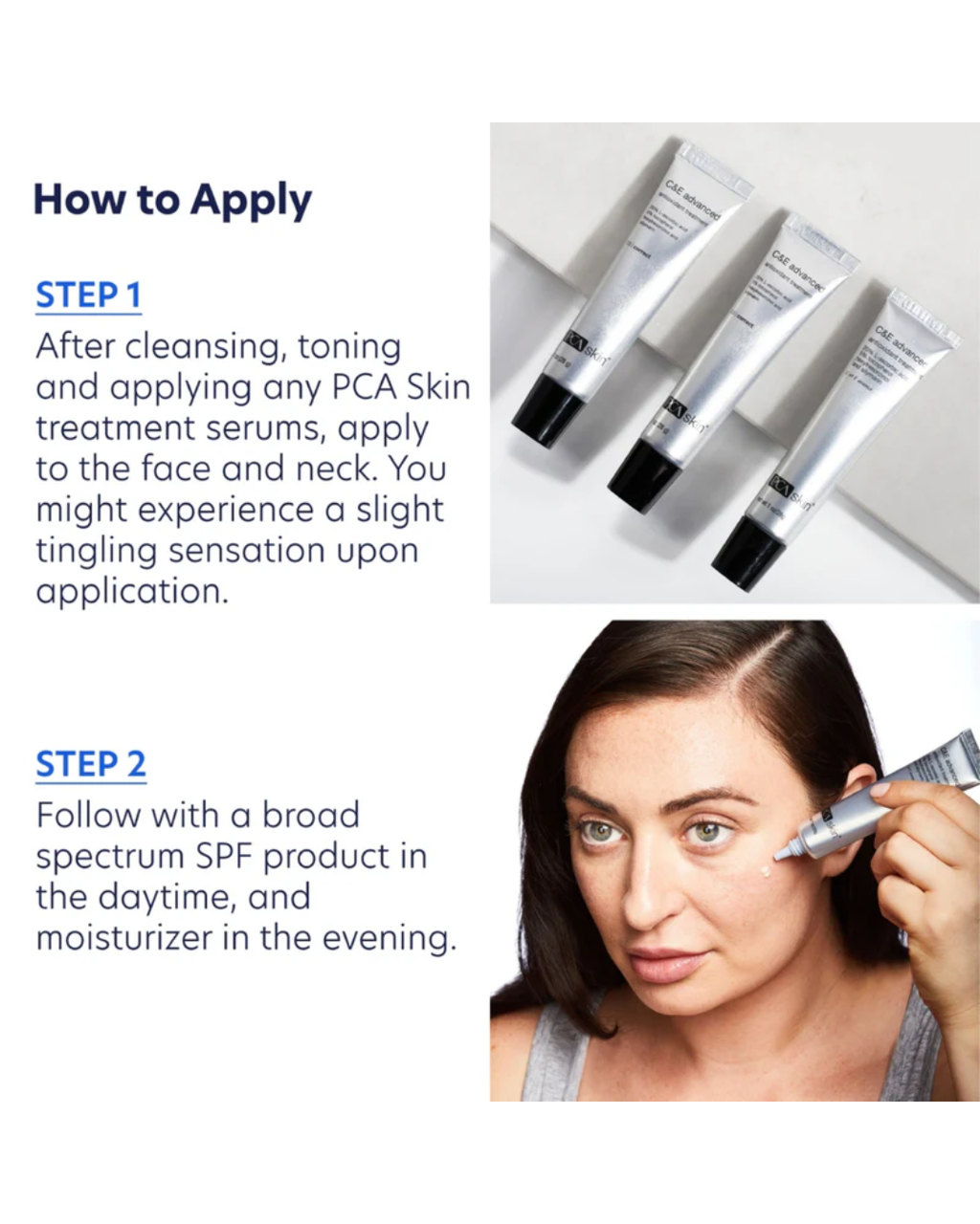 C&E Advanced Antioxidant Treatment applied to skin