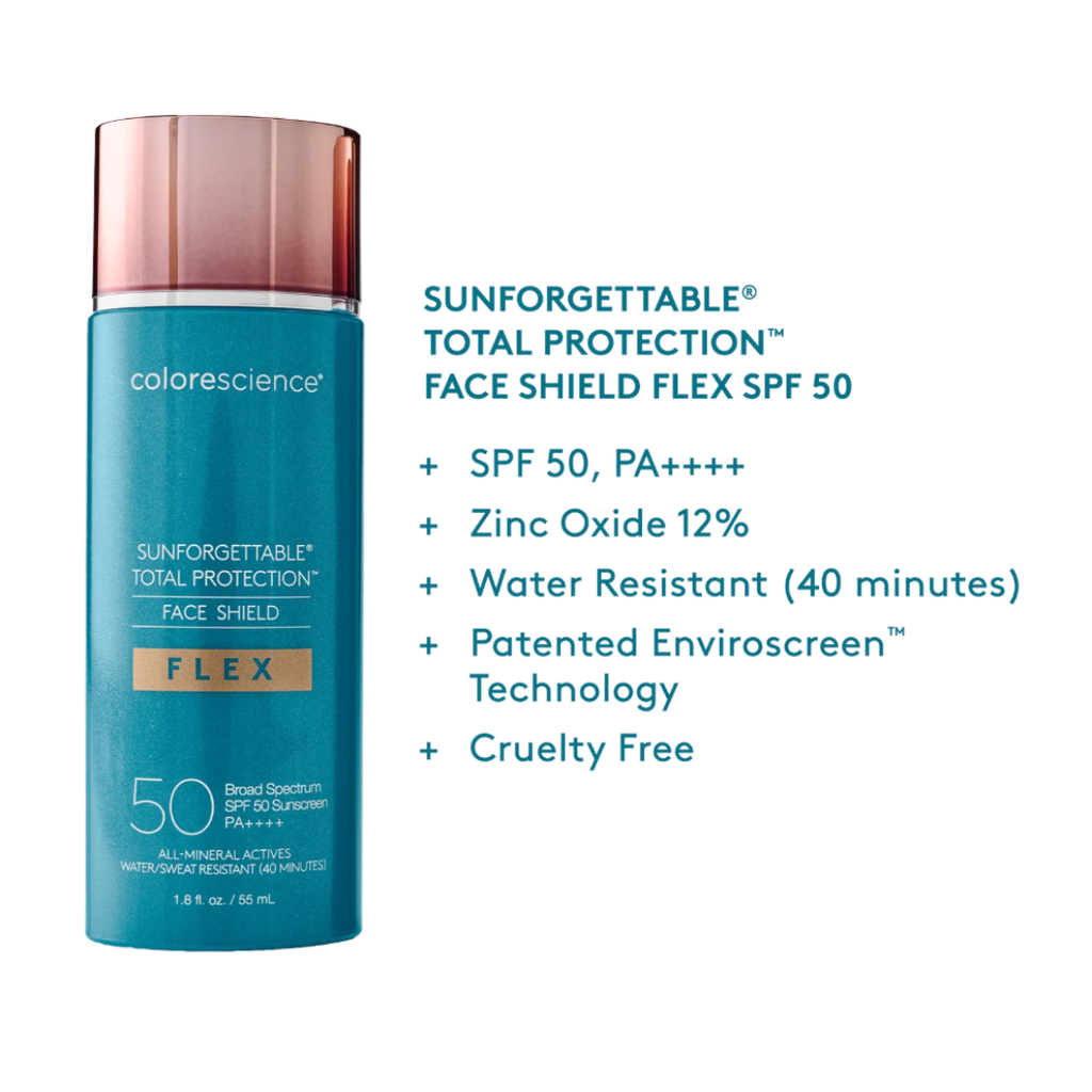 Sunforgettable Face Shield Flex SPF 50 shade development