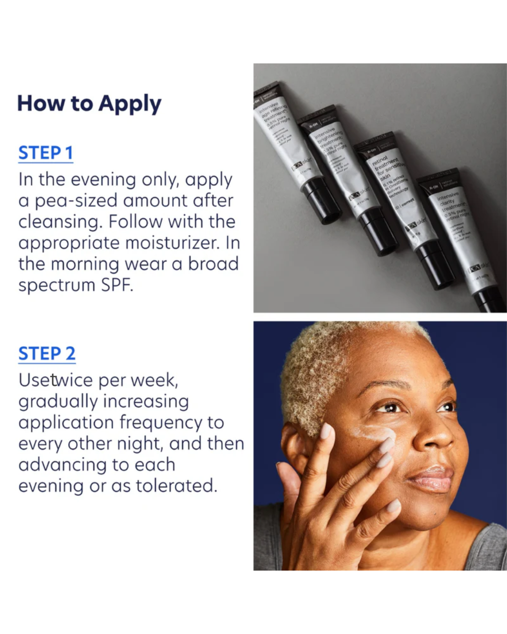Intensive Age Refining Treatment applied on skin