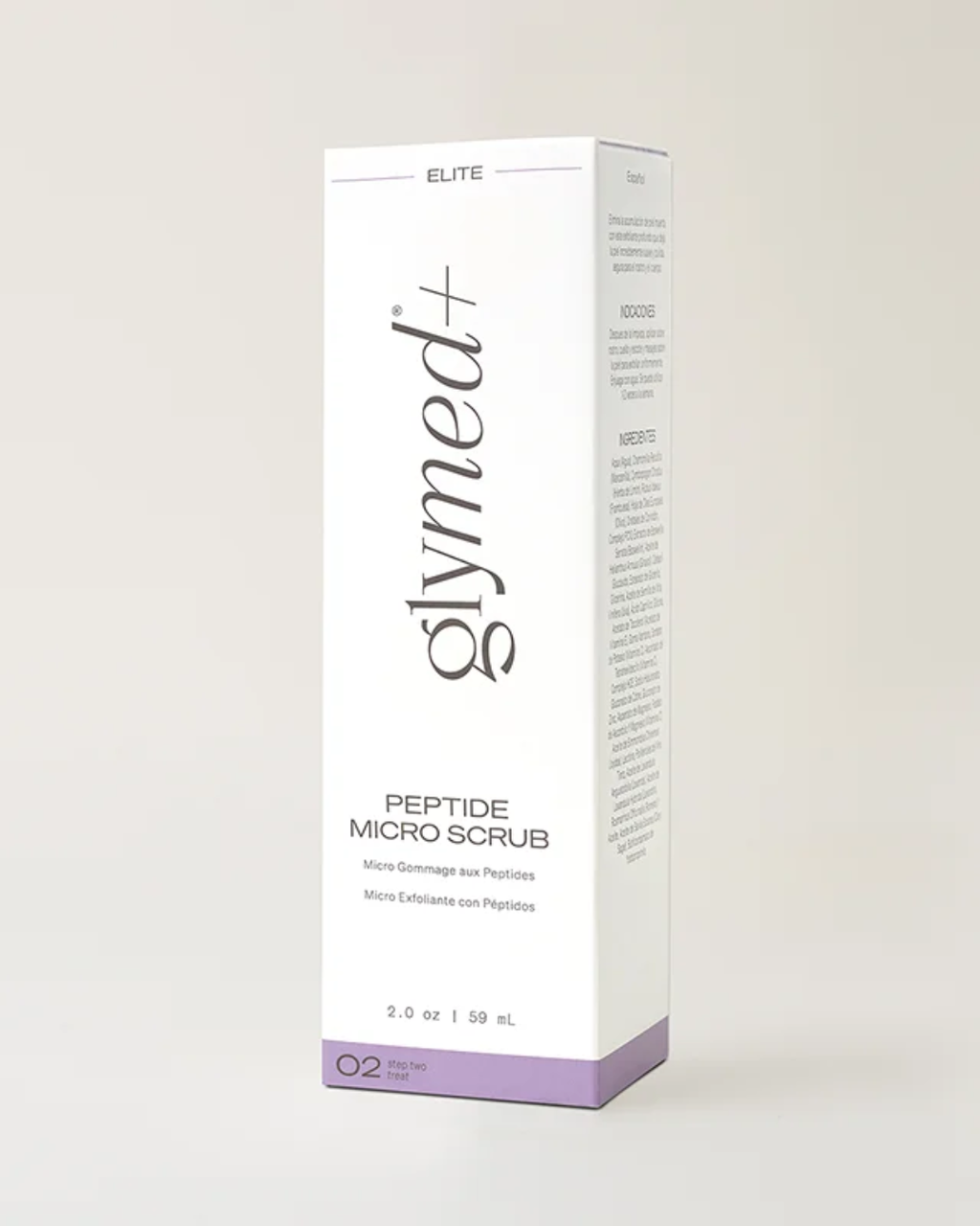 Peptide Micro Scrub texture and packaging